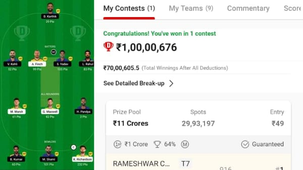 Dream11 1 Crore Winning